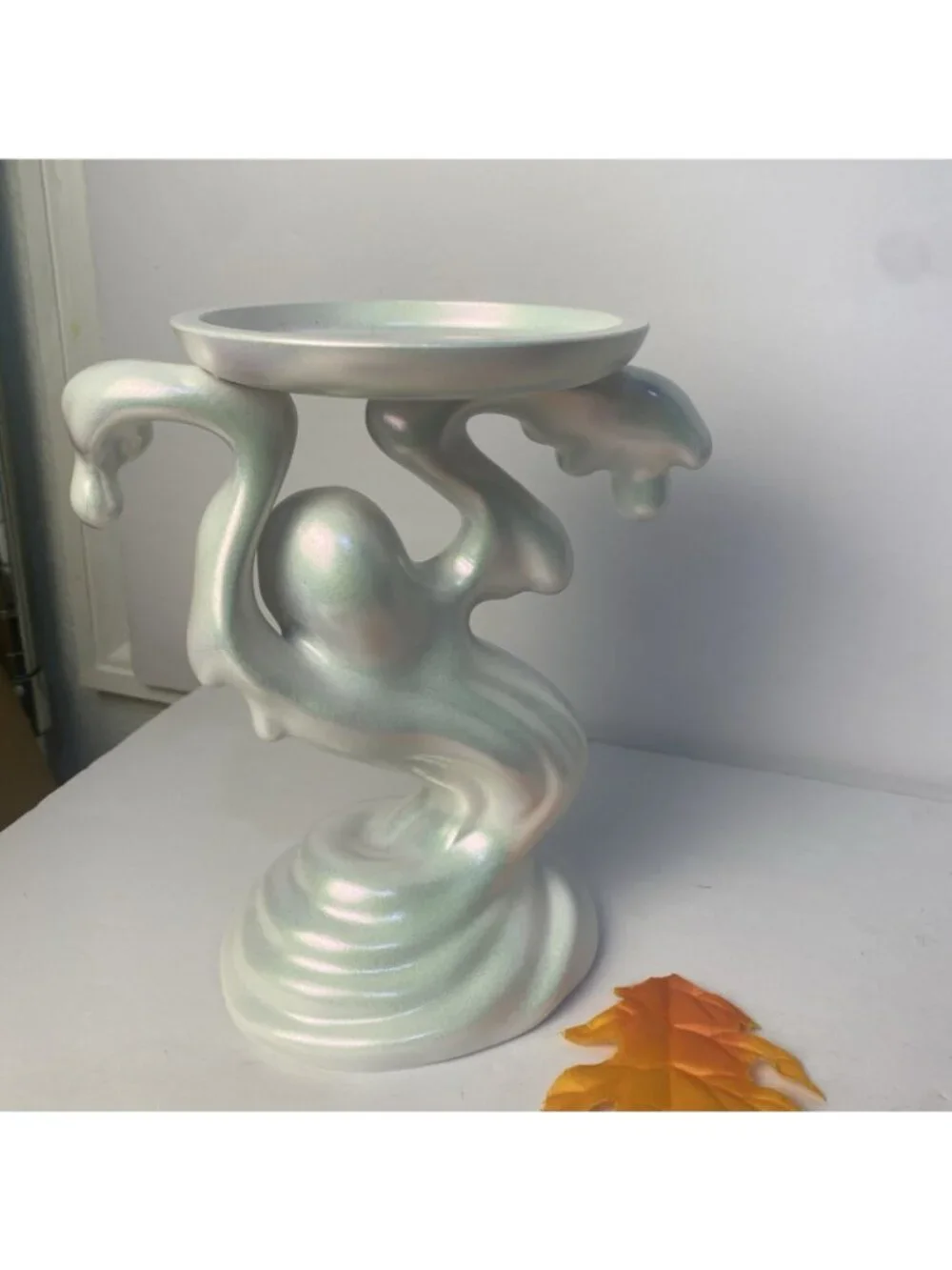 NEW Drippy Ghost Pedestal Candle Holder Bath & Body Works 2026 Halloween Decor